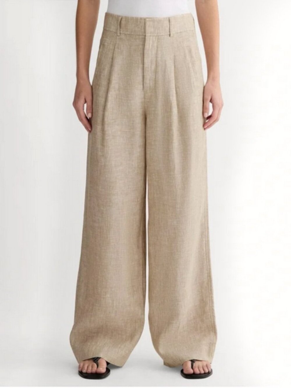 NWT Everlane Linen Way-High Drape Pants, size 2